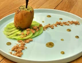 Kiwi rôti au miel vanillé et croustillant de spéculoos