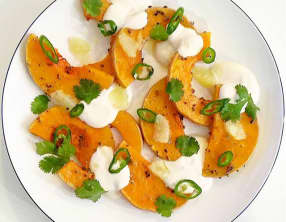 Butternut, Citron vert, Piment, Sauce yaourt