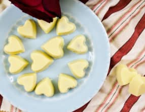 Coeurs de chocolats blancs et speculoos