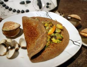 Galette de sarrasin aux amandes, coques et beurre persillé au thermomix facile et rapide