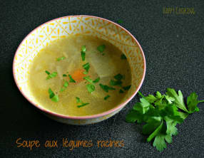 Soupe aux légumes racines