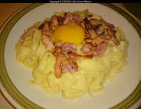 Tagliatelles a la carbonara