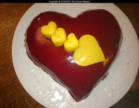 Mousse au chocolat coeur cupidon