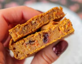 Blondies au potimarron, patate douce, épices, anis et cranberries