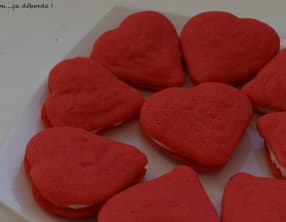 Whoopies Coeur fraise et vanille