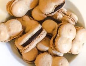 Macalons chocolat gingembre