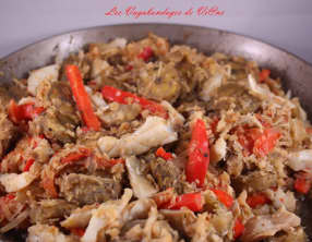 Green fig and saltfish