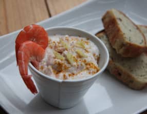 Rillettes légères aux crevettes