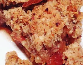 Crumble pie pomme coing
