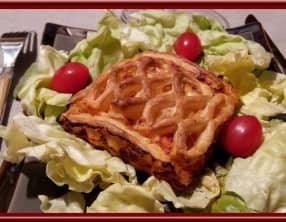 Tartelettes au poulet, curry et lait de coco