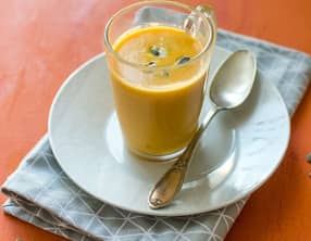 Velouté de courge butternut au roquefort