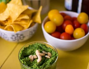 Tartinade d'épinards aux noix de cajou