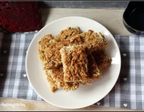 Barres d'avoine au miel et à la noix de coco