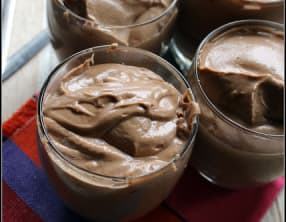 Mousse sans oeufs aux 4 chocolats