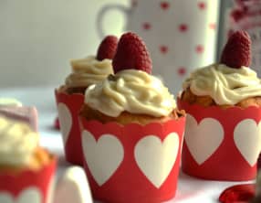 Muffins framboises coeur fondant