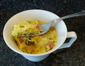 Mug quiche jambon fromage