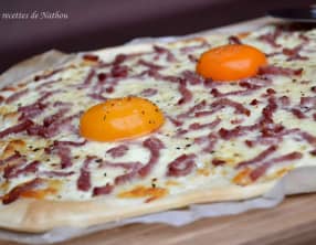 Pizza façon carbonara