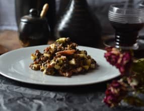 Salade de lentilles sucrée salée