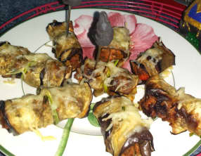 Roulés d'aubergine à la viande hachée