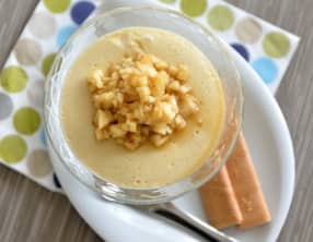 Crème au jus de pommes et sa brunoise de granny Smith