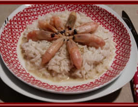 Crevettes au Curry Vert