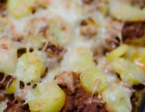 Gratin de pommes de terre à la bolognaise