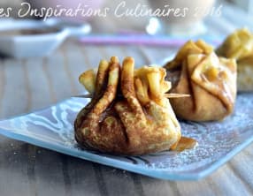 Crêpes en Aumônière aux pommes