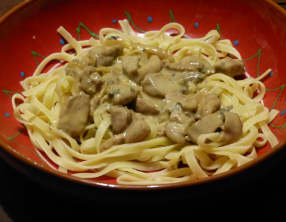 Dinde sautée au Bleu des Alpes