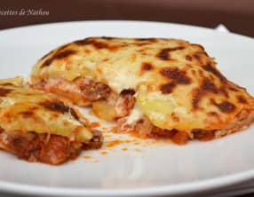 Gratin de pommes de terre à la bolognaise