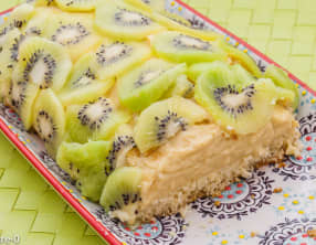 Flan de coco aux kiwis