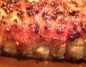 Rôti de porc au miel et à la coriandre