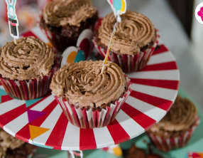 Cupcakes chocolat avec chantilly au chocolat