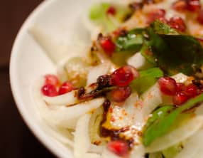 Salade de fenouil aux graines de grenade et à la feta