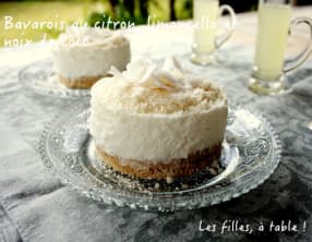 Bavarois au citron, limoncello et noix de coco