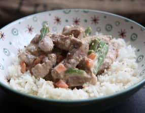 Wok improvisé lait de coco