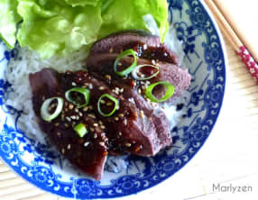 Magret de canard à la vapeur