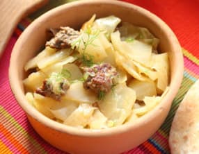 Chou braisé à l'ouzo et au fenouil