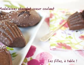 Madeleines au chocolat, coeur coulant