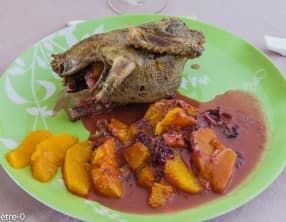 Pigeon à l'orange sauce cassis