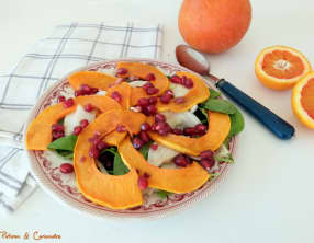 Salade au potimarron, fenouil et grenade