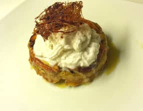 Tarte Tatin aux coing, potimarron et thym