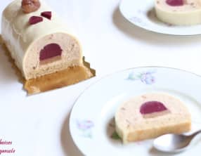 Bûche marrons cassis
