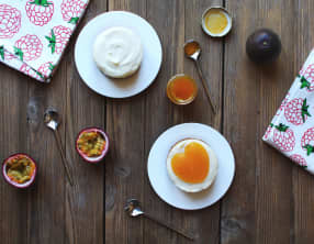 Cheesecake parfait chocolat blanc et fruits de la passion