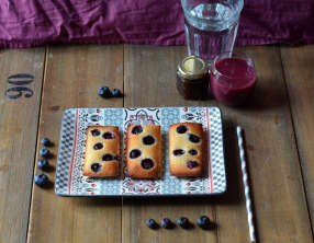 Financiers citron et myrtilles