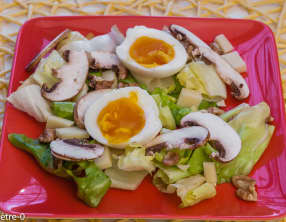 Salade de comté aux champignons et aux oeufs