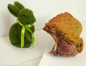 Carré d'agneau en croûte de basilic et pistaches