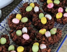 Nids de Pâques au chocolat