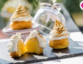 Choux façon tarte citron meringuée