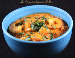 Curry de crevettes à la mangue