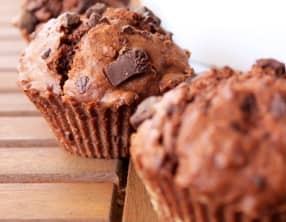 Muffin au chocolat et pépites de chocolat